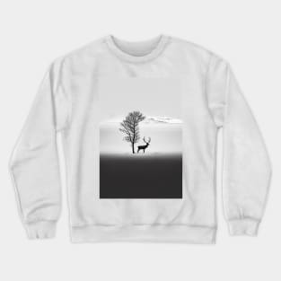 Nordic Winter Reindeer Minimalist Art Print Crewneck Sweatshirt